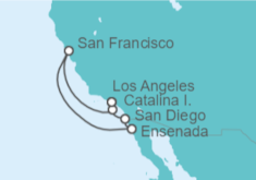 Itinerario del Crucero Costa Clásica de California - Princess Cruises