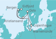 Itinerario del Crucero Noruega, Dinamarca - MSC Cruceros