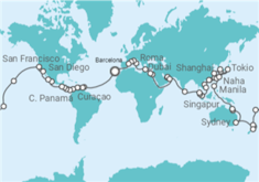 Itinerario del Crucero Vuelta al mundo - MSC Cruceros