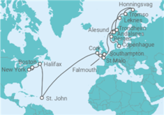 Itinerario del Crucero Islas Británicas y Fiordos Noruegos - Silversea