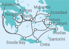 Itinerario del Crucero Islas Griegas y Turquía - Silversea