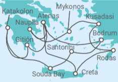 Itinerario del Crucero Grecia, Turquía - Silversea