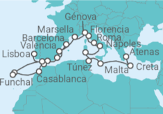 Itinerario del Crucero De Atenas a Lisboa - Silversea