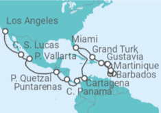 Itinerario del Crucero Caribe, Canal de Panamá y riviera mexicana - Silversea