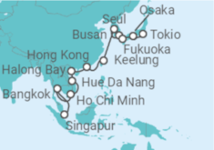 Itinerario del Crucero De Singapur a Tokio - Silversea