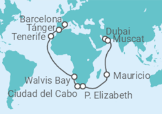 Itinerario del Crucero Desde Dubái a Barcelona - Costa Cruceros