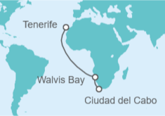 Itinerario del Crucero Namibia - Costa Cruceros