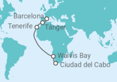 Itinerario del Crucero Namibia, España y Marruecos - Costa Cruceros