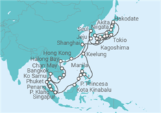 Itinerario del Crucero Gran Asia - Silversea