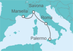 Itinerario del Crucero Italia - Costa Cruceros