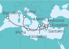 Itinerario del Crucero Islas Griegas, Malta y Turquía - Celebrity Cruises