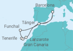 Itinerario del Crucero Islas Canarias, Portugal y Marruecos - Celebrity Cruises