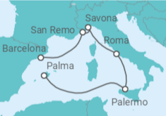 Itinerario del Crucero Italia - Costa Cruceros