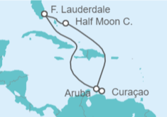 Itinerario del Crucero Curaçao, Aruba, Bahamas - Holland America Line