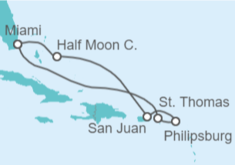 Itinerario del Crucero Puerto Rico, Saint Maarten, Islas Vírgenes - EEUU - Carnival Cruise Line