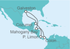 Itinerario del Crucero México, Costa Rica, Panamá - Carnival Cruise Line