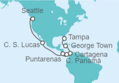 Itinerario del Crucero Islas Caimán, Colombia, Panamá, Costa Rica, México - Carnival Cruise Line