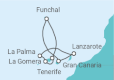 Itinerario del Crucero Islas Canarias - Costa Cruceros