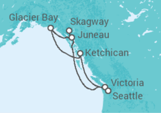 Itinerario del Crucero Alaska: Bahía de los Glaciares, Skagway y Juneau - NCL Norwegian Cruise Line