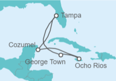 Itinerario del Crucero México, Jamaica, Islas Caimán - Carnival Cruise Line