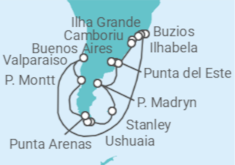 Itinerario del Crucero Ambiente carnavalesco - Silversea