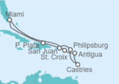 Itinerario del Crucero Puerto Rico, Saint Maarten, Santa Lucía, Antigua Y Barbuda - Royal Caribbean