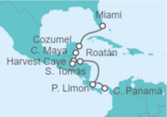 Itinerario del Crucero México, Honduras, Costa Rica, Panamá - Oceania Cruises