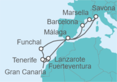 Itinerario del Crucero Islas Canarias - Costa Cruceros