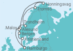 Itinerario del Crucero Fiordos Noruegos - MSC Cruceros