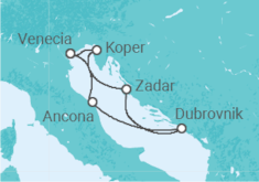 Itinerario del Crucero Italia, Eslovenia, Croacia - MSC Cruceros