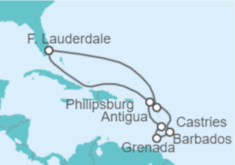 Itinerario del Crucero St. Maarten, Barbados, Antigua - Celebrity Cruises