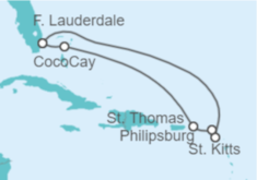 Itinerario del Crucero Saint Maarten, Islas Vírgenes - EEUU - Royal Caribbean