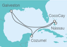 Itinerario del Crucero México, Bahamas - Royal Caribbean