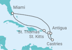 Itinerario del Crucero Antigua, Santa Lucía, St. Kitts - Celebrity Cruises