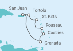 Itinerario del Crucero Antillas, St. Kitts, Santa Lucía - Celebrity Cruises