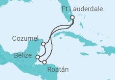 Itinerario del Crucero Honduras, Belice, México - Princess Cruises