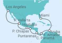 Itinerario del Crucero México, Costa Rica, Panamá, Aruba - Princess Cruises