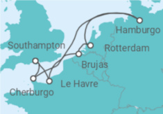 Itinerario del Crucero Francia, Alemania, Bélgica - MSC Cruceros