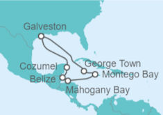 Itinerario del Crucero Caribe Occidental  - Carnival Cruise Line