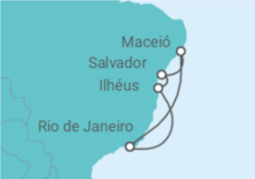 Itinerario del Crucero Brasil - MSC Cruceros