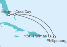 Itinerario del Crucero Bahamas, St.Thomas y St. Maarten - Celebrity Cruises