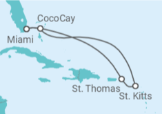 Itinerario del Crucero Bahamas, St. Thomas y St. Kitts - Celebrity Cruises