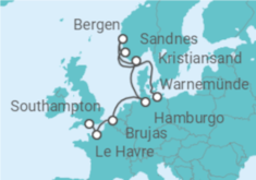 Itinerario del Crucero Noruega, Alemania, Bélgica - MSC Cruceros