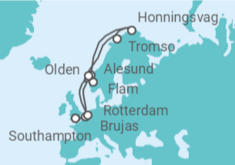 Itinerario del Crucero Fiordos Noruegos - Celebrity Cruises