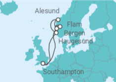 Itinerario del Crucero Fiordos Noruegos - con vuelos - Celebrity Cruises