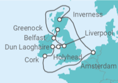 Itinerario del Crucero Irlanda y Reino Unido - Celebrity Cruises