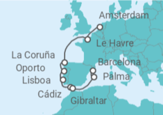 Itinerario del Crucero Francia, España, Portugal - Celebrity Cruises