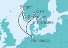 Itinerario del Crucero Noruega - AIDA