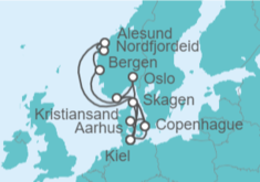 Itinerario del Crucero Noruega, Dinamarca, Alemania - AIDA