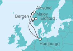 Itinerario del Crucero Noruega - AIDA